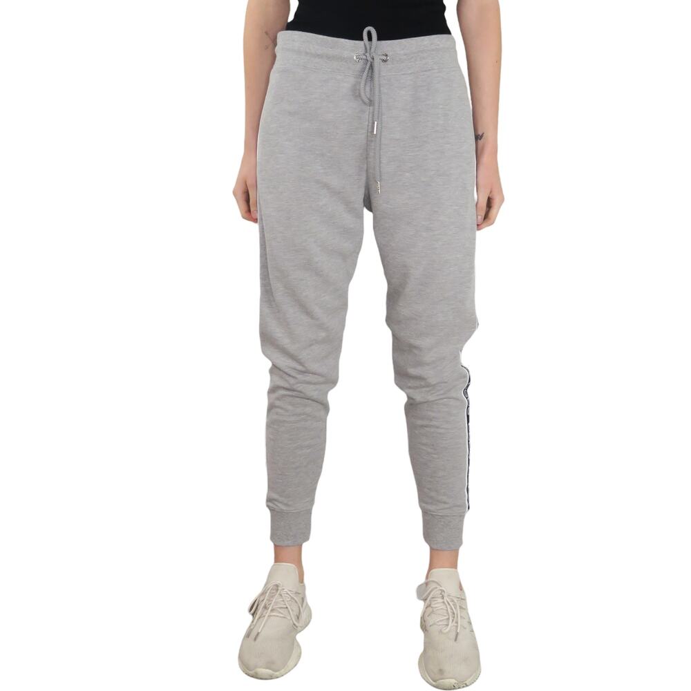 Y2k Bebe Gray & Black Logo Jogger Sweatpants Large - Picture 2 of 8